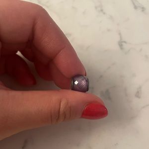 Pandora purple glass charm